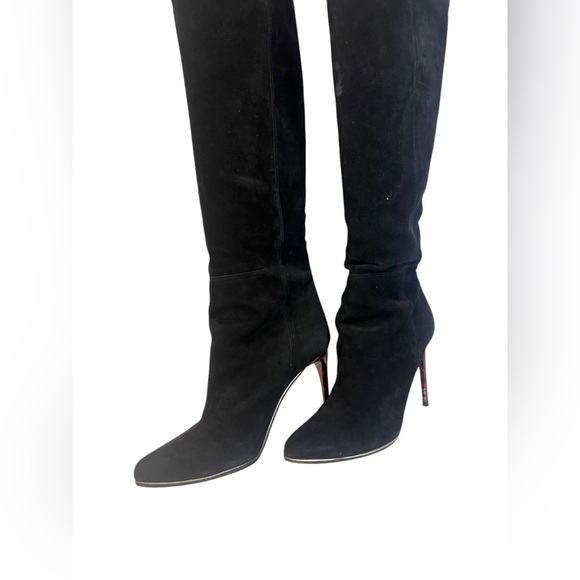 Balmain black suede over the knee boots - Picture 7 of 12